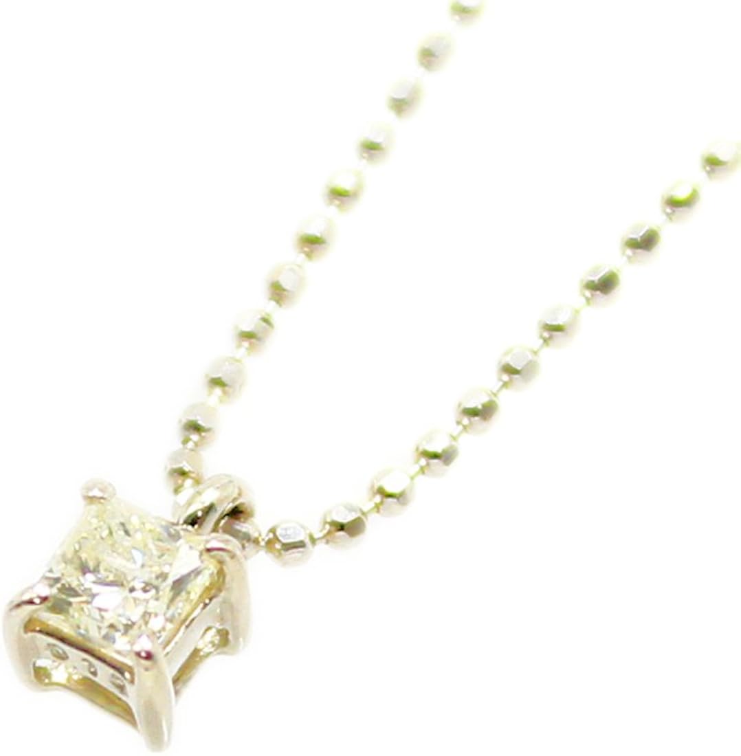 Amazon | ダイヤモンド ネックレス 純プラチナ台 プリンセスカット